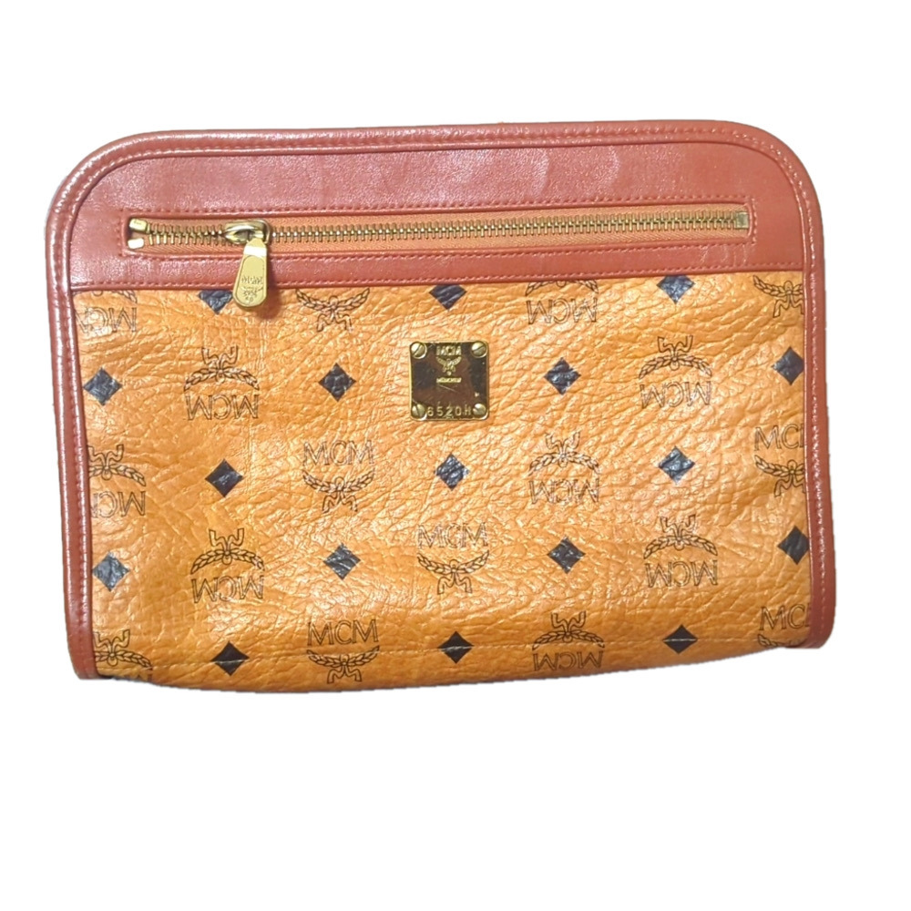 MCM Visetos Leather Pouch (German-made)